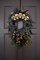 24 inch Halloween Wreath for Front Door, Large Artificial Skulls Maple Leaves Outdoor Wreath Decor, Scary Creepy Halloween Decorations for Front Door and Wall